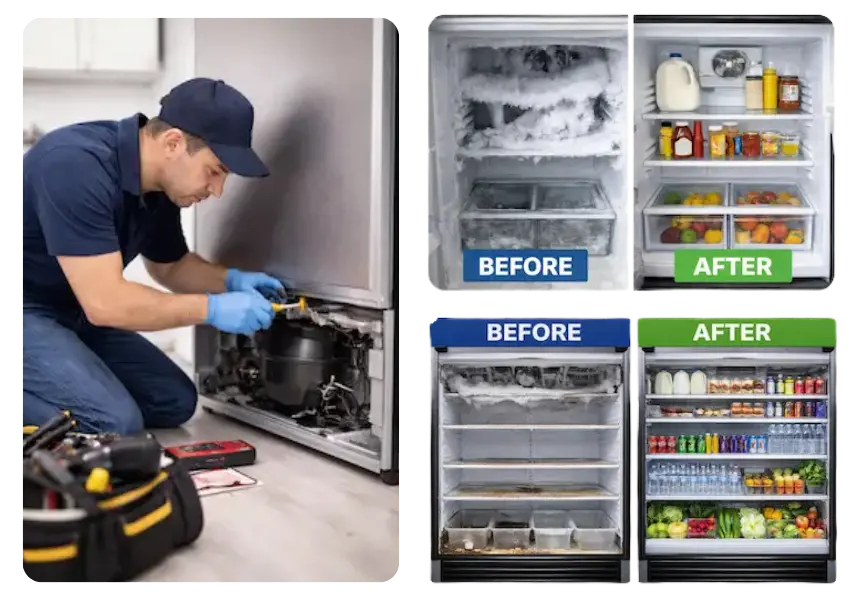 Refrigerator repair 5 Refrigrator before and after services
