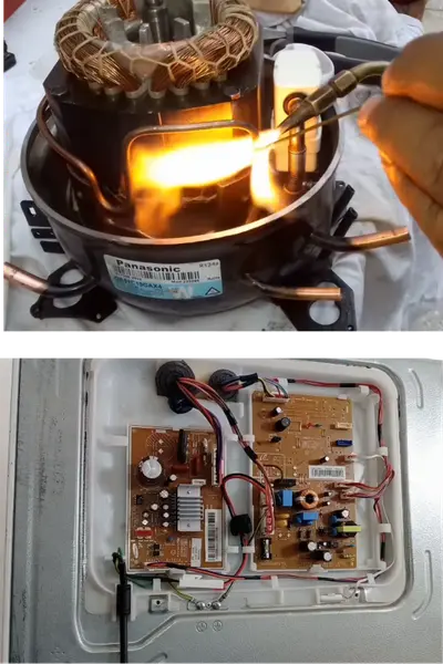 Washer repair 4 Refrigrator Motor and circuit Repairing